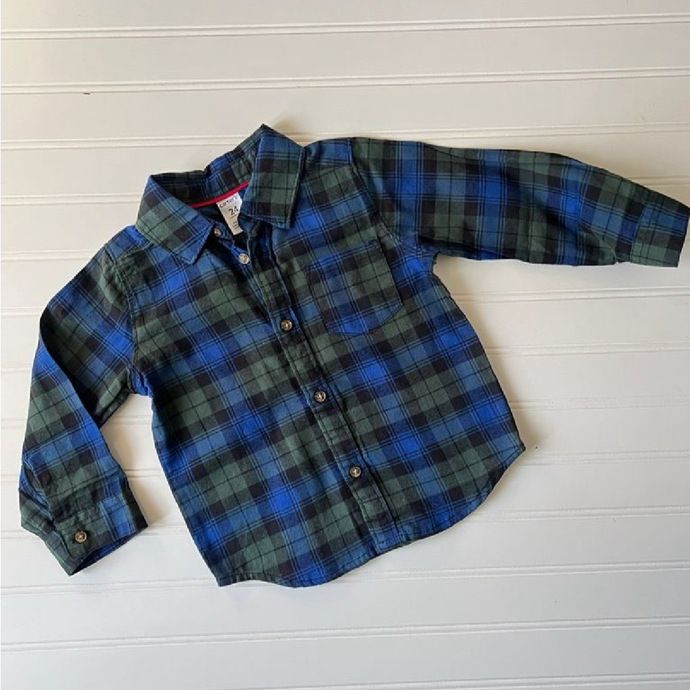 NWT Carters Button Down Plaid